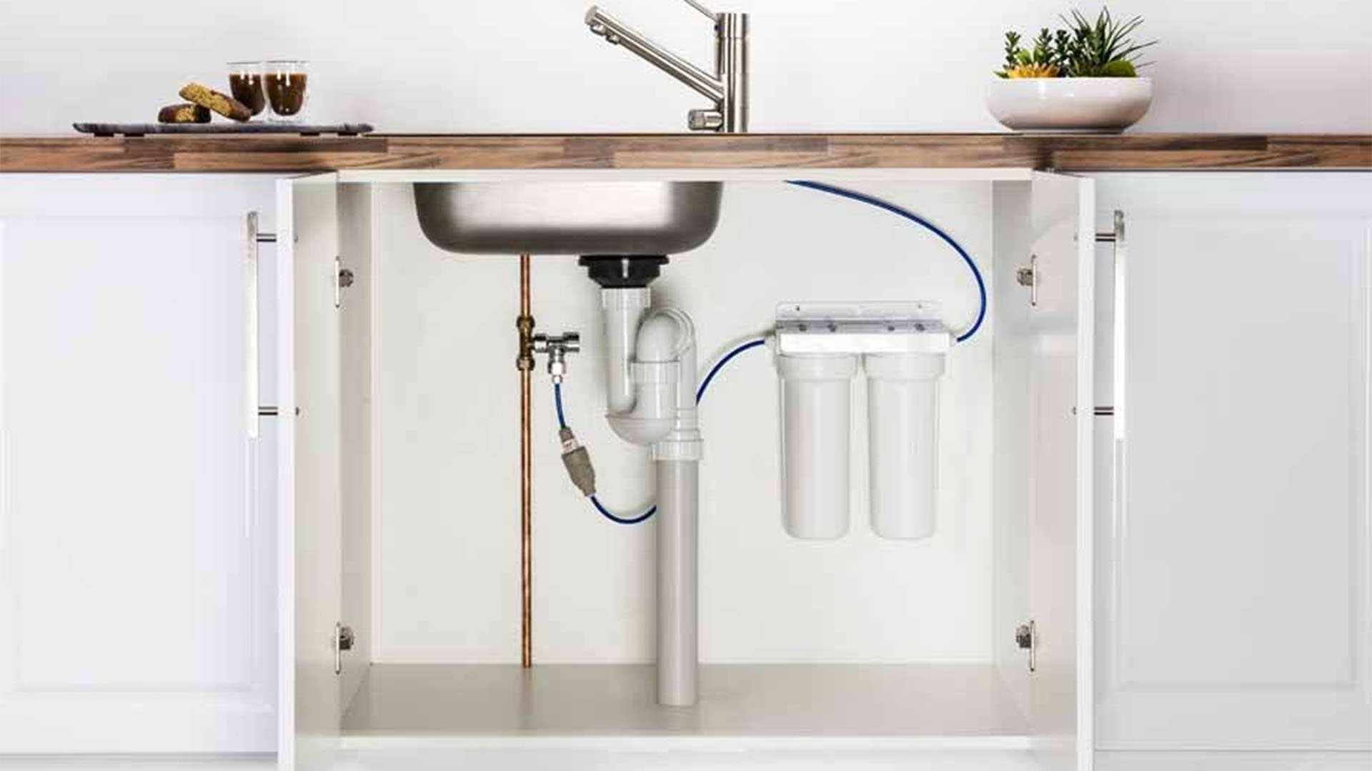 Twin Filters Under Sink Housing