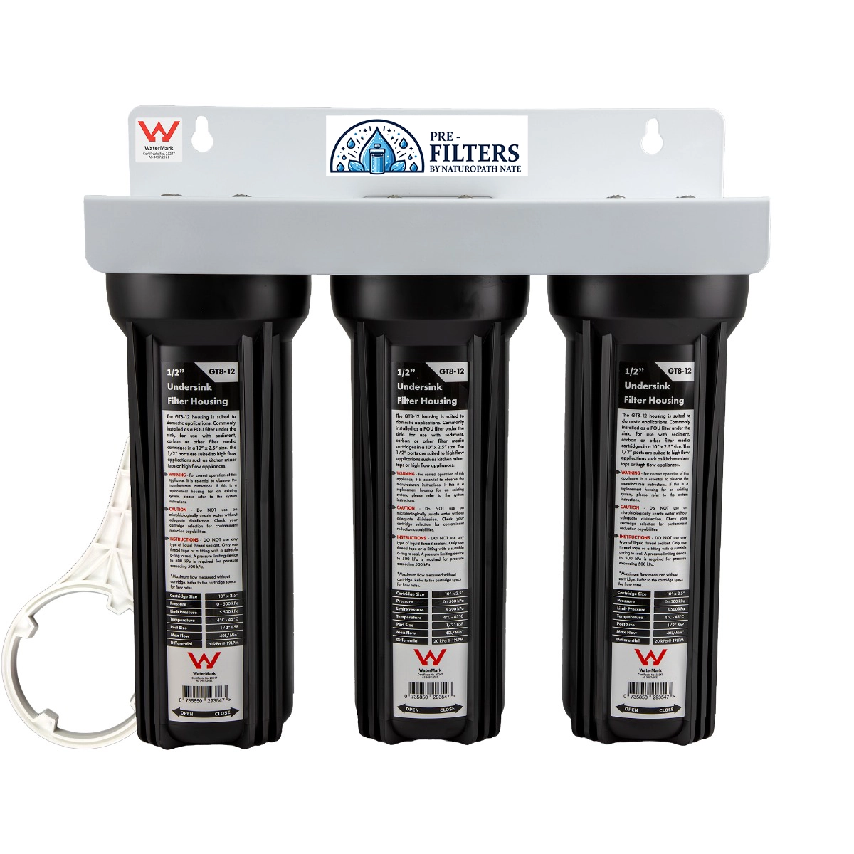 Pre-Filters Triple Undersink Water Filtration System